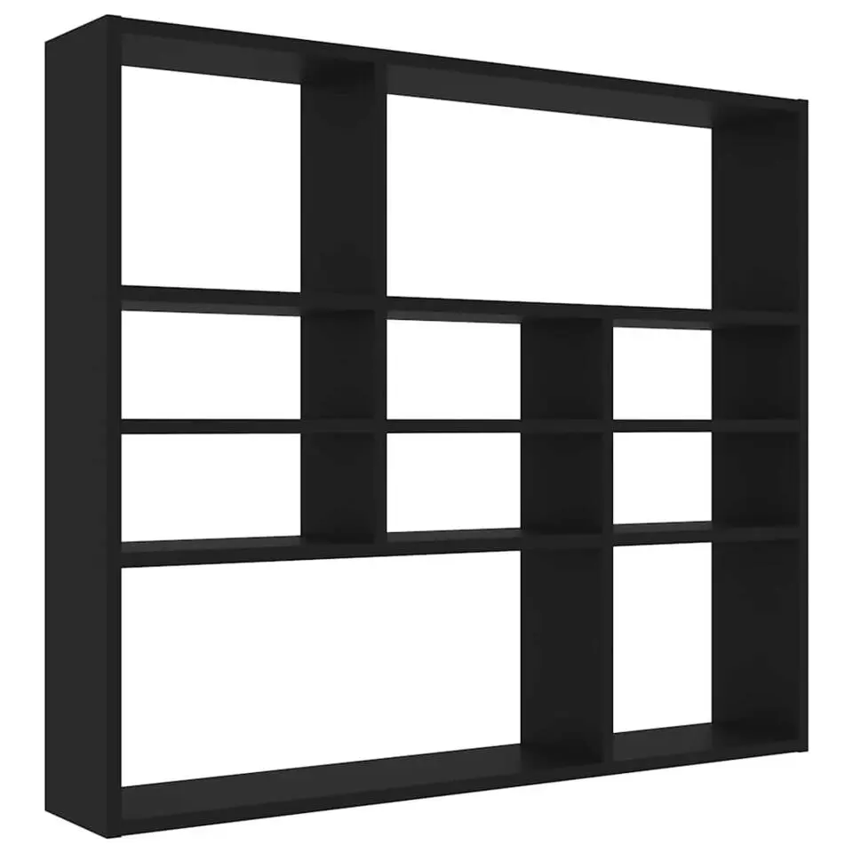 vidaXL - Wandmeubel - Zwart - Bewerkt hout