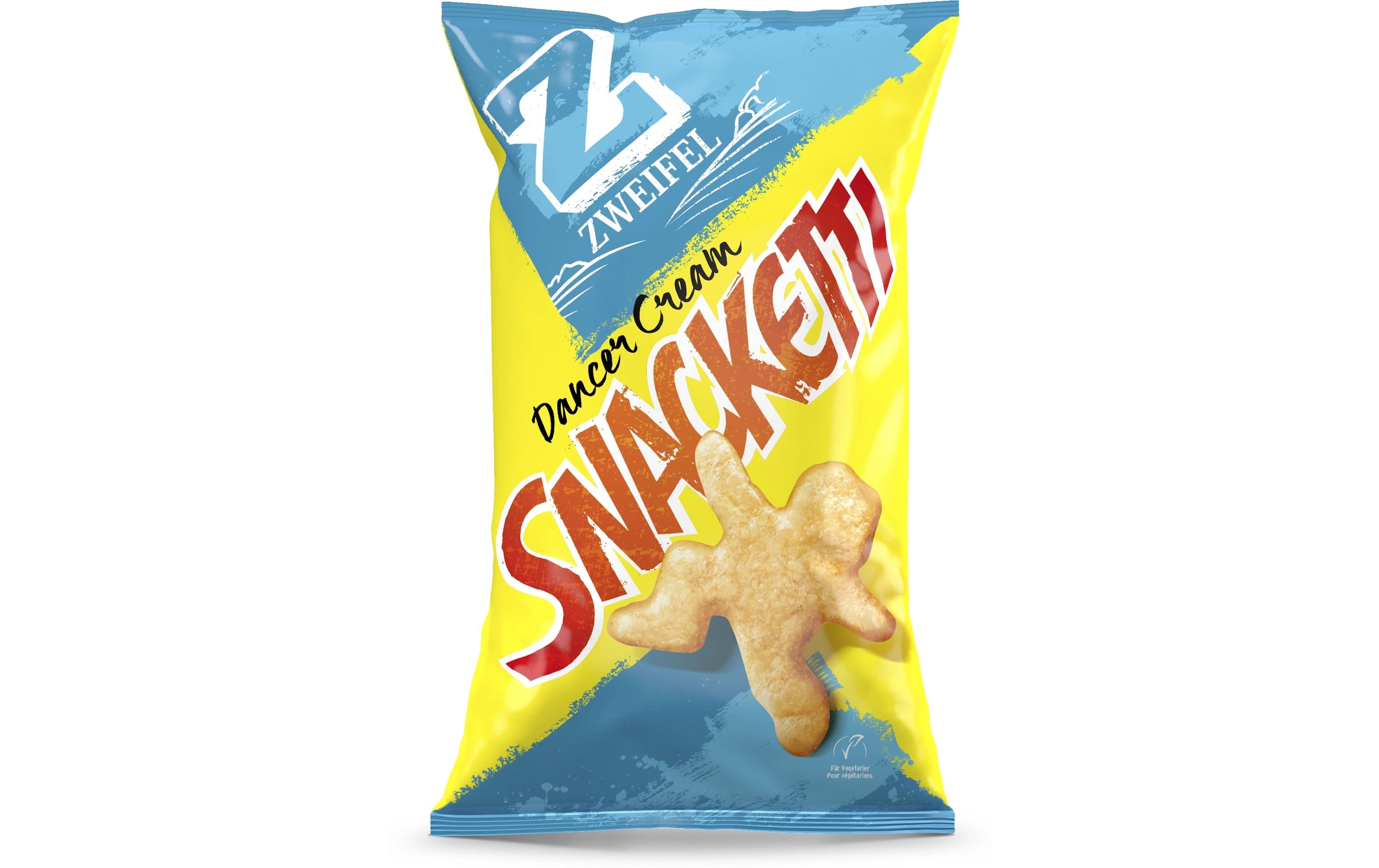 Chips Snacketti Dancer Cream 75 gKnuspriger Snack mit Kartoffeln und Rahmgeschmack