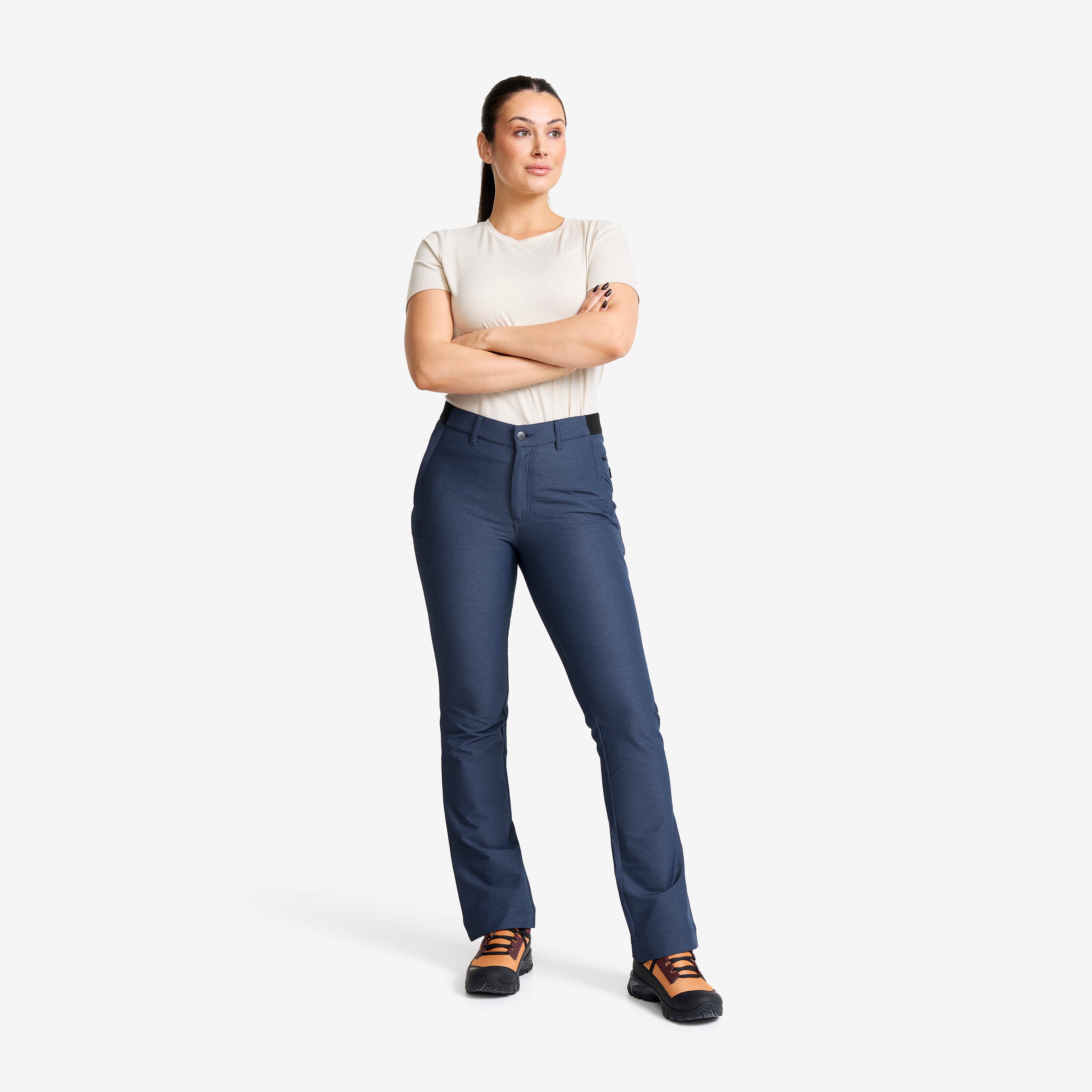 Journey High-waist Pants Dame Dark Blue Melange