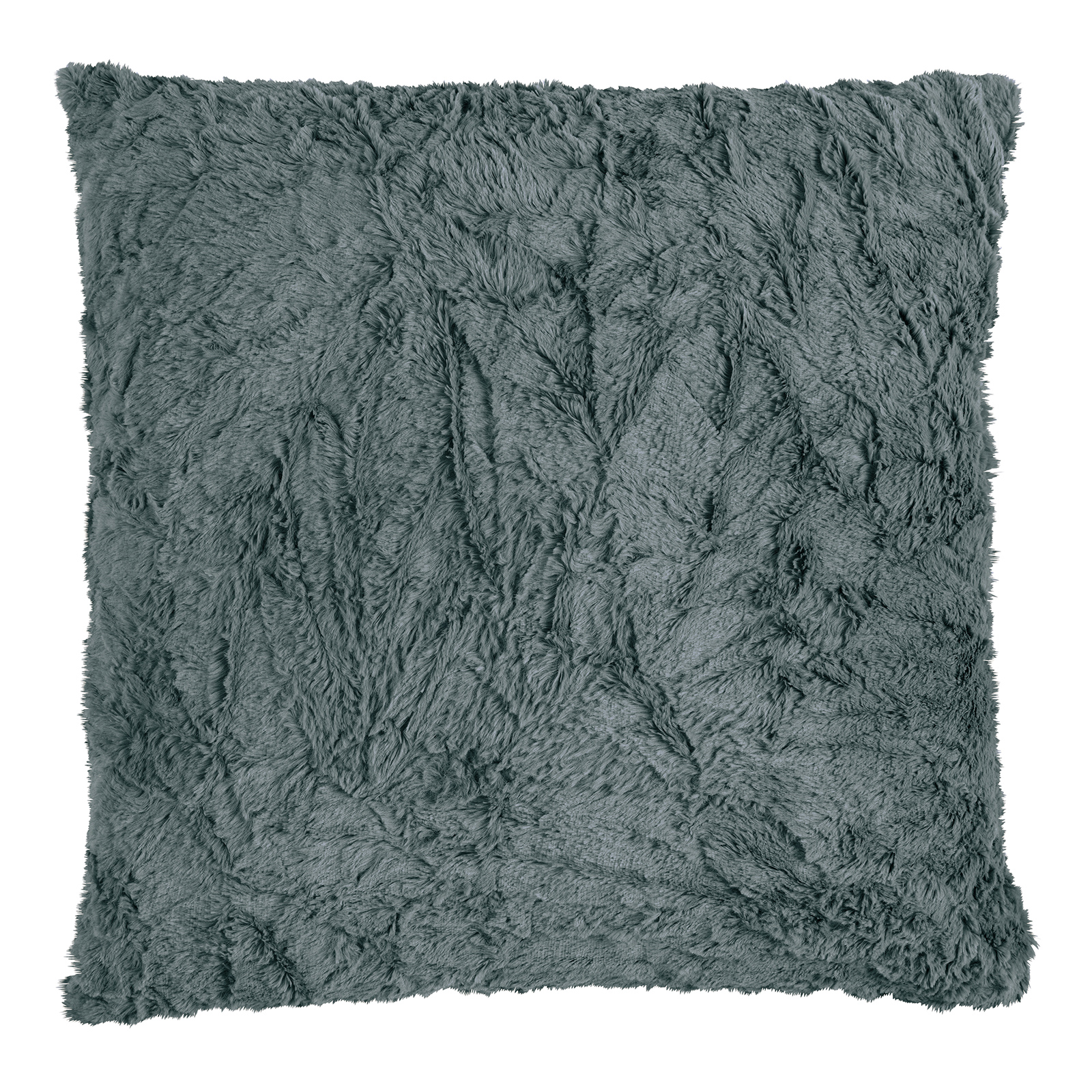 Kissen - grau - Plüsch - 45x45 cm