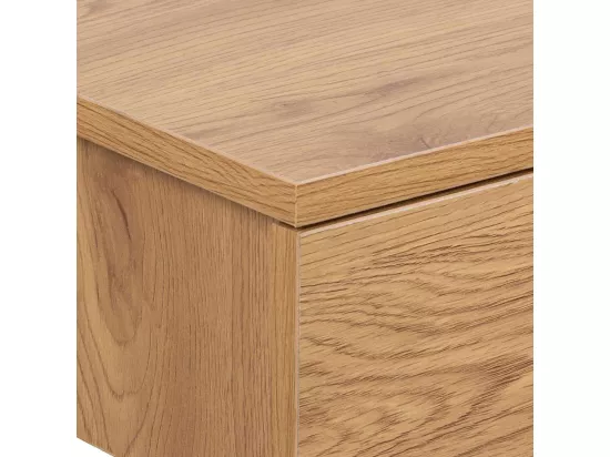 Puerto - Table de chevet murale 1 tiroir en bois - Bois clair