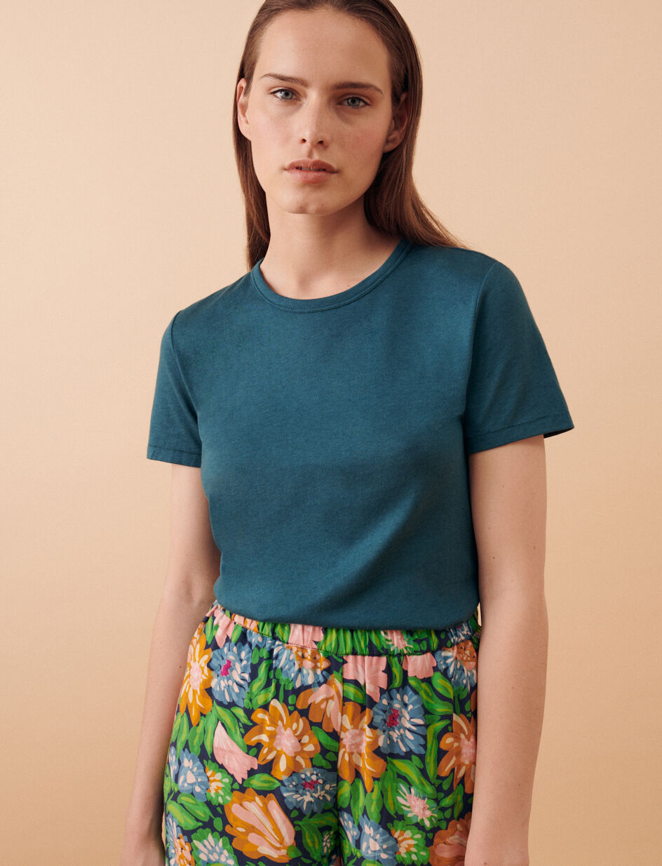 T-shirt manches courtes - bleu canard