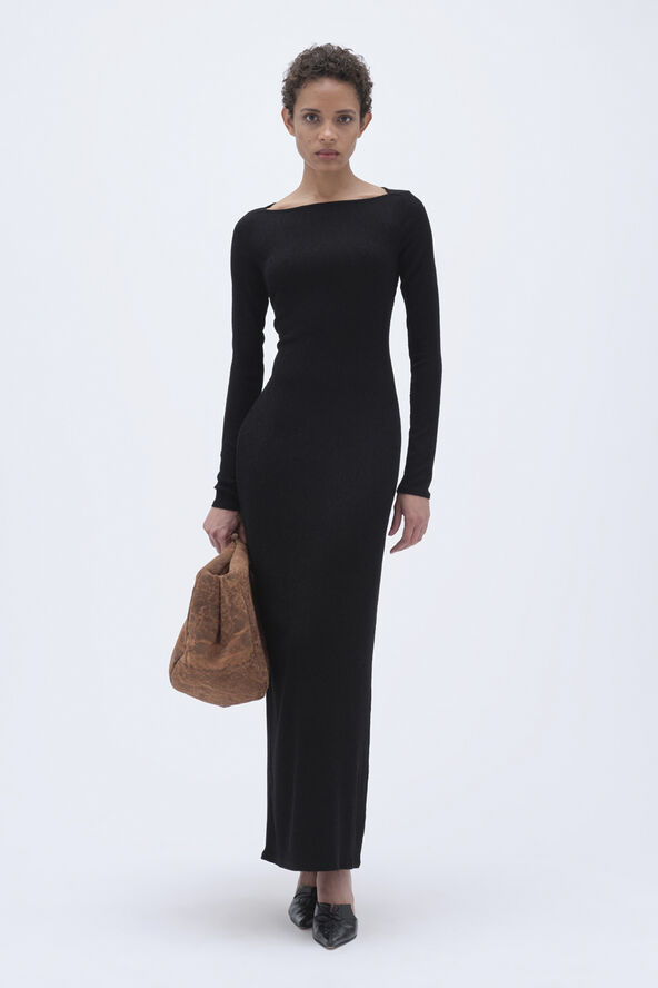 REMAIN Long Sleeve Maxi Dress Black
