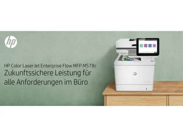 HP LaserJet Enterprise Flow MFP M578c - Multifunktionsprinter - farve - laser - Legal (216 x 356 mm) (original) - A4/Legal (medie) - op til 38 spm (kopiering) - op til 38 spm (udskriver) - 650 ark - 33.6 Kbps - USB 2.0, Gigabit LAN, USB 2.0 vært