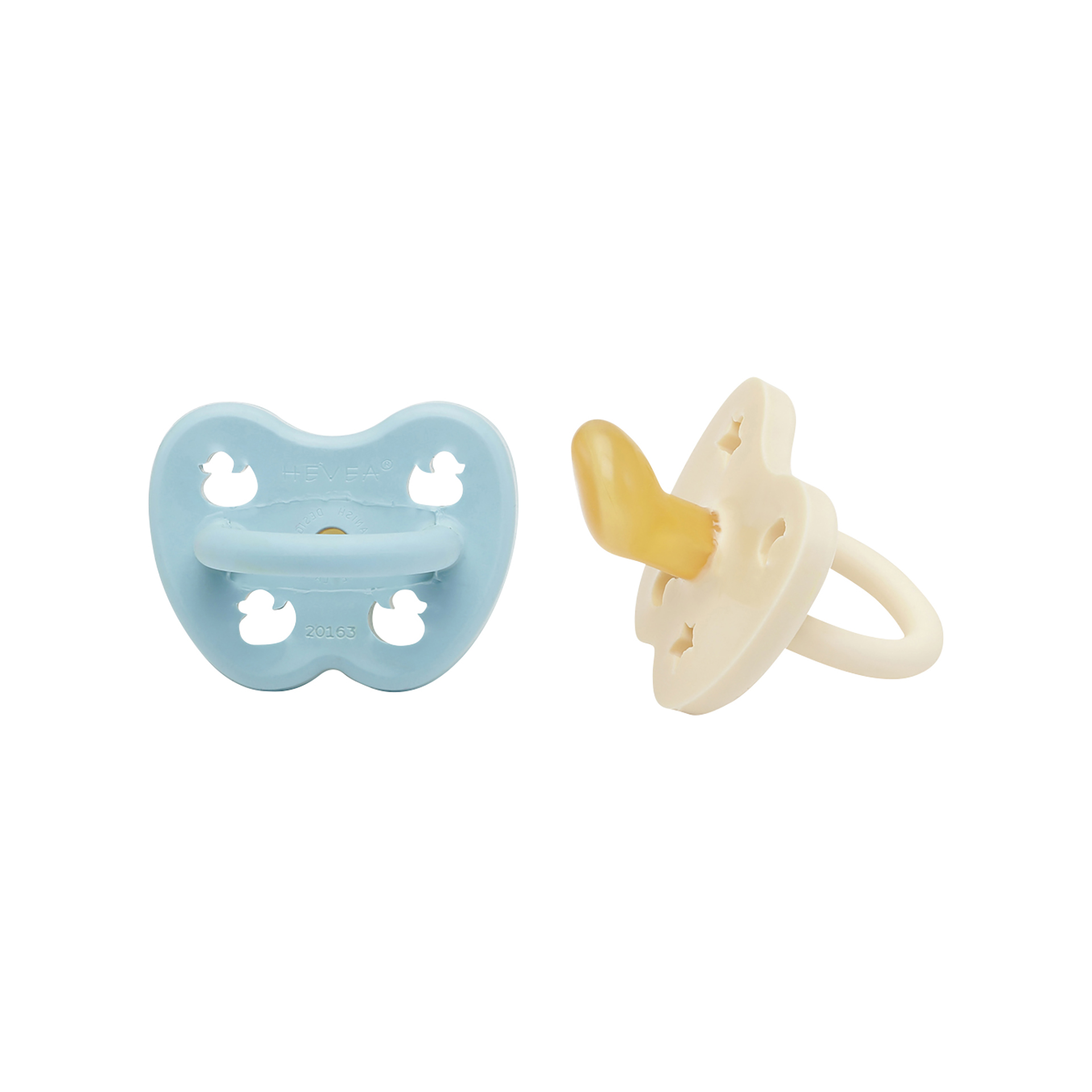 HEVEA Schnuller Orthodontic<br>2 Stück, blau weiss 0+ Monate
