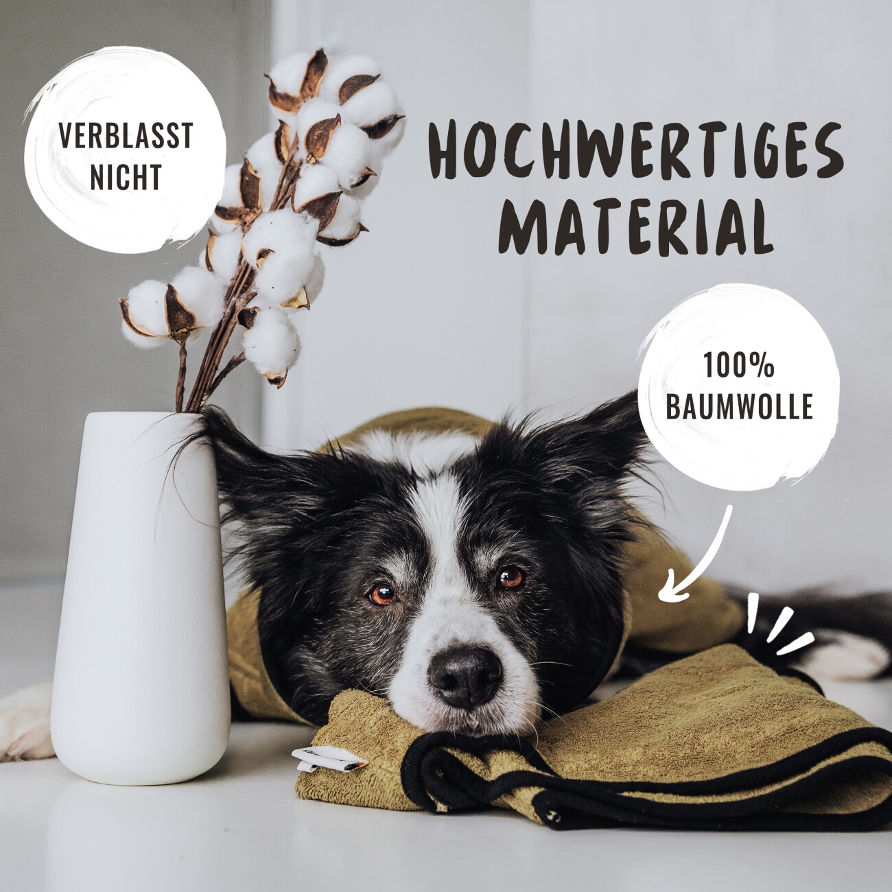 Rudelkönig Hundebademantel – schnelltrocknend & saugstark S