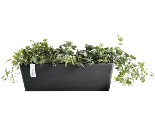 Ecopots Bruges kunststof plantenbak, 45 x 17 x 17 cm, donkergrijs