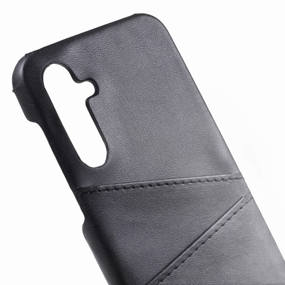 Samsung Galaxy S24 Leder Hülle Snap Case   Kartenfach - Schwarz