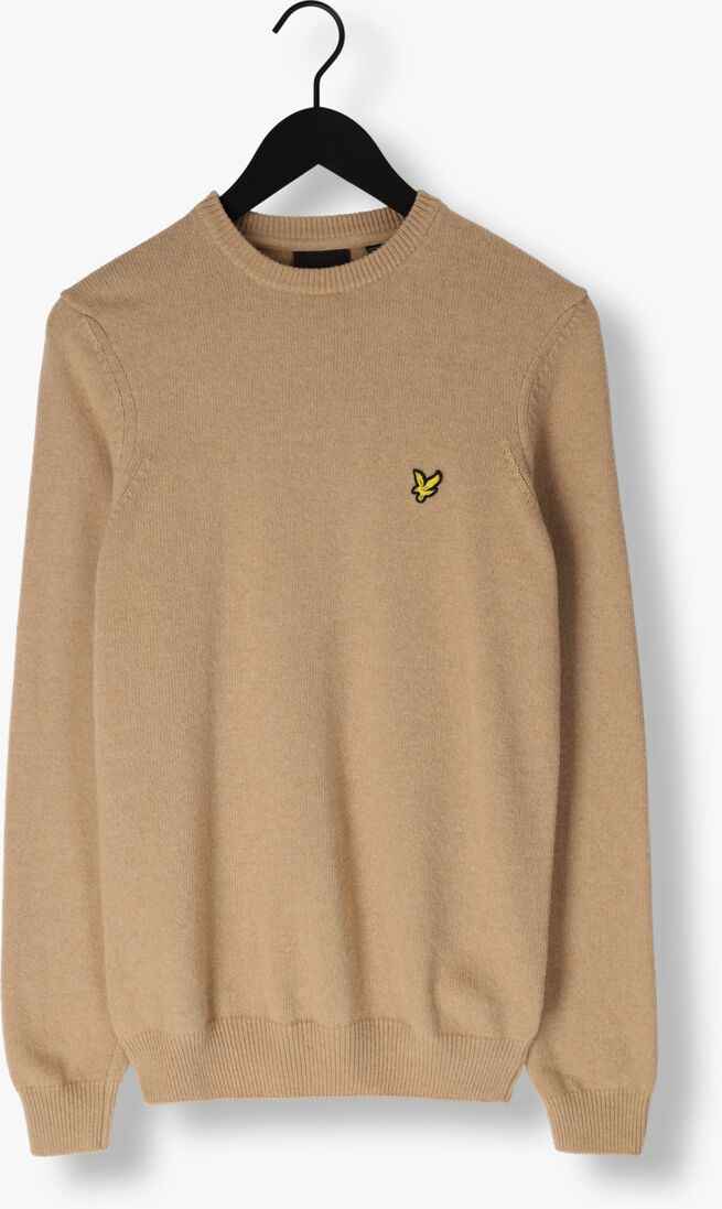 LYLE & SCOTT beige lyle & scott trui crew neck lambswool blend jumper