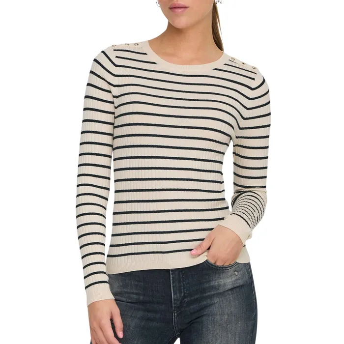 Only Mila Stripe Button Shirt Dames