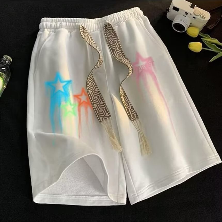 Cowpow - Zweetshorts met trekkoord en sterrenprint