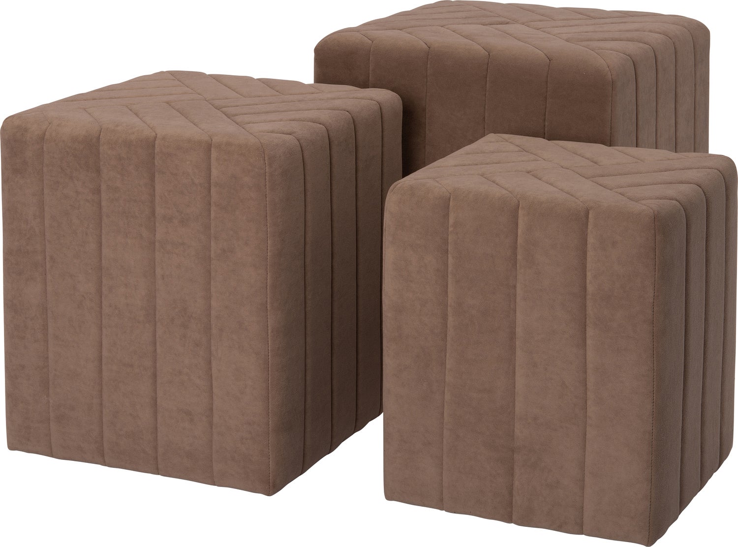 Intratuin poef Whitney taupe 46 x 46 x 48 cm