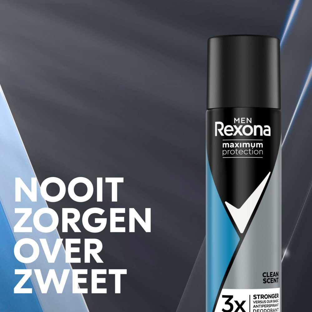 6x Rexona Men Deodorant Spray Maximum Protection Clean Scent100 ml