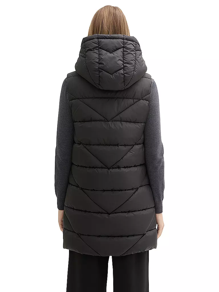 TOM TAILOR Steppgilet schwarz