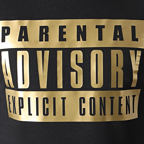 Sweat Crewneck Gold Logo Noir