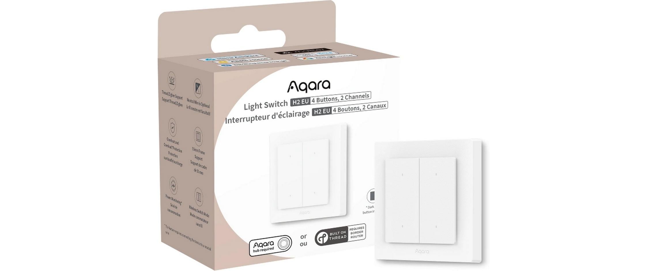 Lichtschalter H2 EU Weiss4 x Lichtschalter
