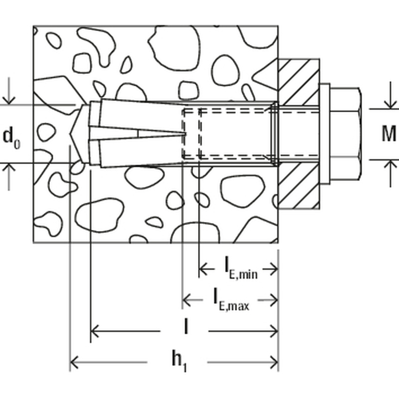 Fischer EA II inslagankers M12x50mm