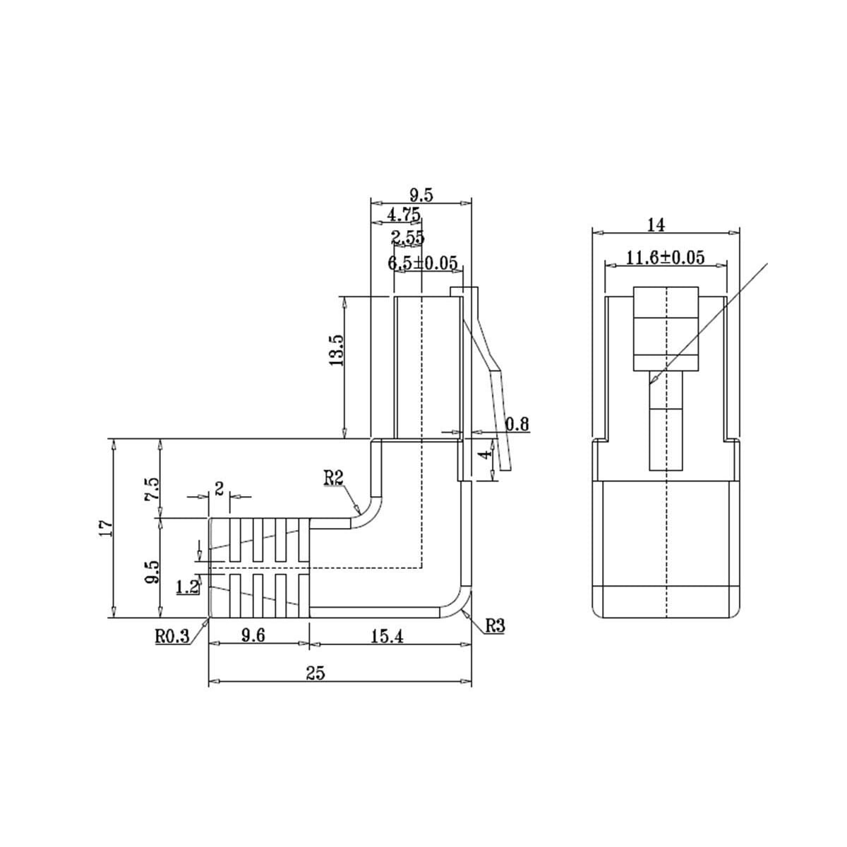 Patchkabel CAT 5e, 1x 90° vinklad, U/UTP, vit, 5 m
