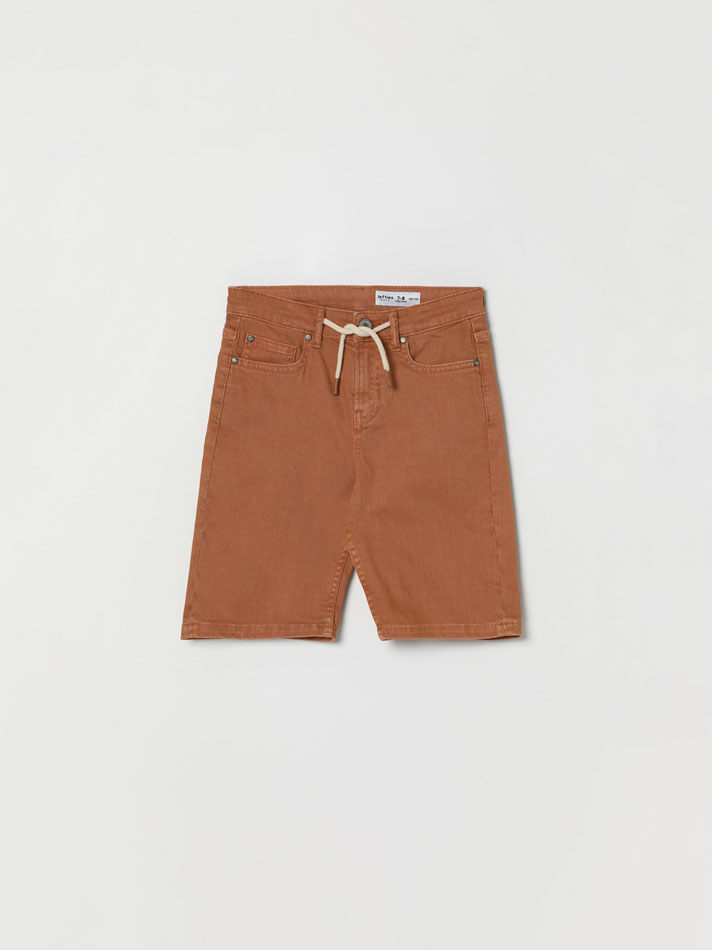 Bermuda jeans confortável - Fúcsia