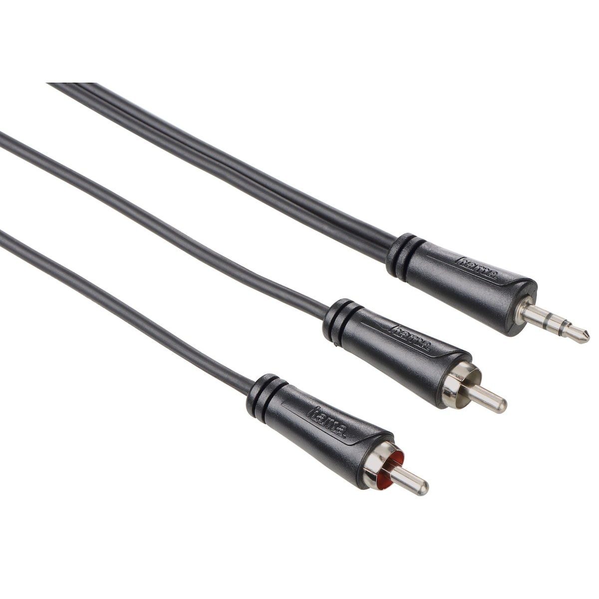 Hama komposittkabel, 3.5 mm minijack - 2 x RCA (0.75 m)