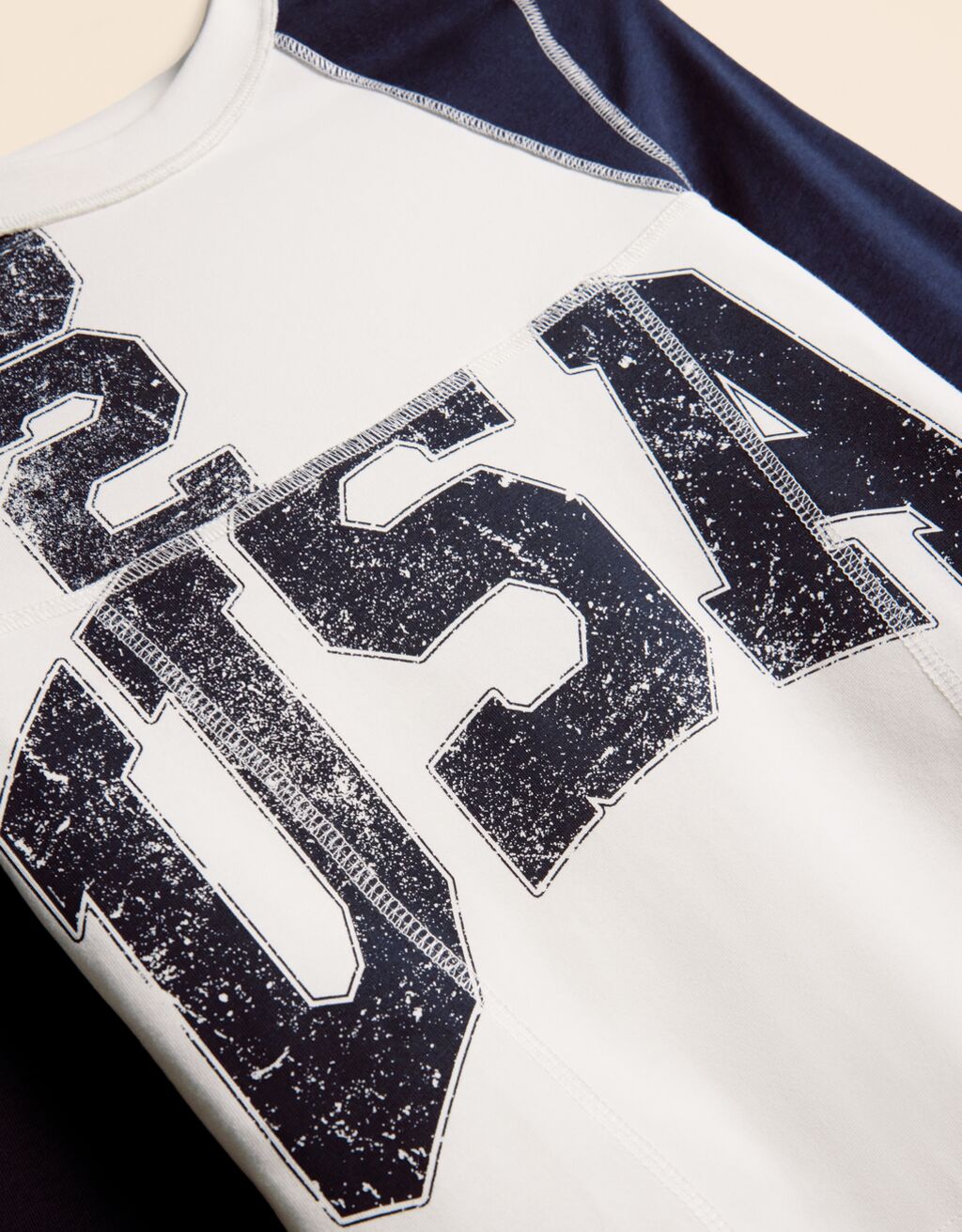 Camiseta de manga comprida estampada