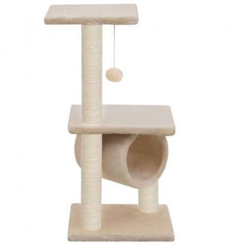 Arranhador para gatos vidaXL com hastes de sisal, bege