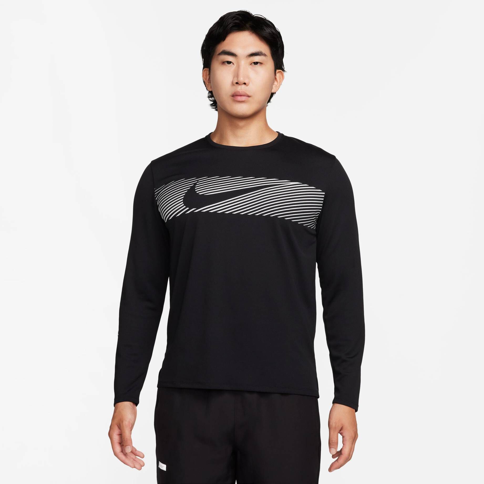 Nike| Herren Laufshirt NIKE DRI FIT UV MILER TOP LS FLASH