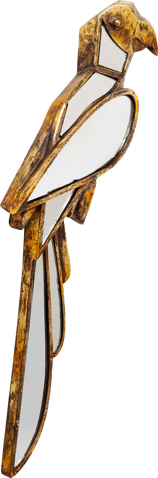 KARE DESIGN Wandschmuck PARROT MIRROR 43 x 15 cm weiß/goldfarbig