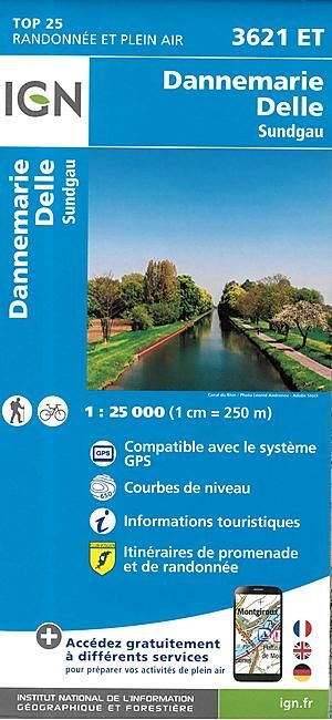 IGN - TOP25 3621ET DANNEMARIE DELLE 1 25 000