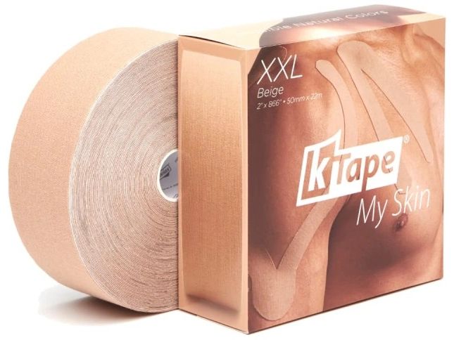 K-Tape K-Tape XXL My Skin beige 5 cm x 22 m Atmungsaktives Kinesiology Tape für Muskeln und Gelenke