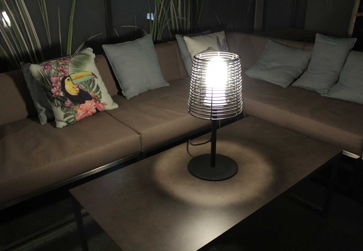 Visar T rotan tafellamp, IP65, voor buiten en binnen, H: 52 cm, 10884