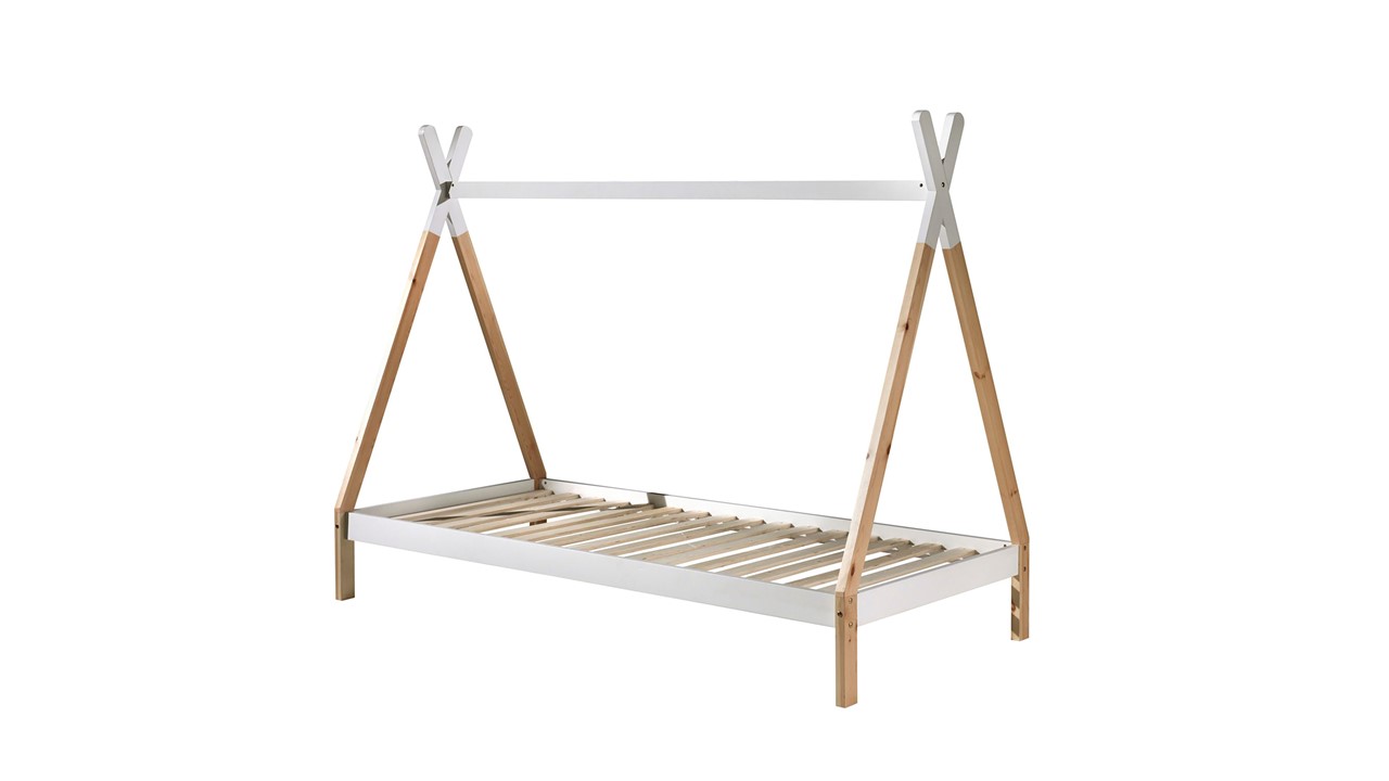 Bed Tipi verhoogd wit