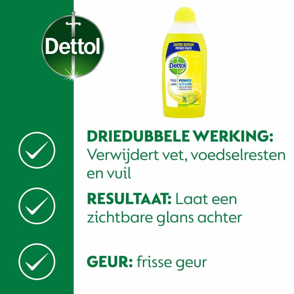 Dettol Power & Fresh Allesreiniger Citrus500 ml