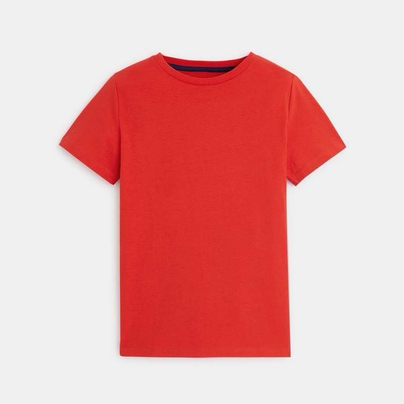 T-shirt basique manches courtes rouge garçon