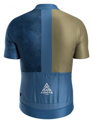 Maillot Manches Courtes Adicta Lab Valent V5 Bleu / Vert Olive