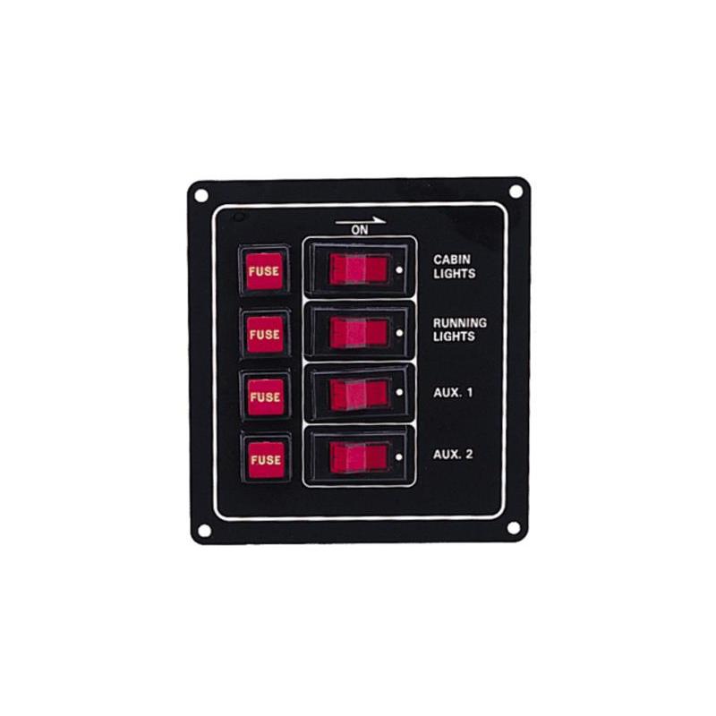 Tableau Electrique Plastimo Aluminium Anodise - 4 Interrupteurs