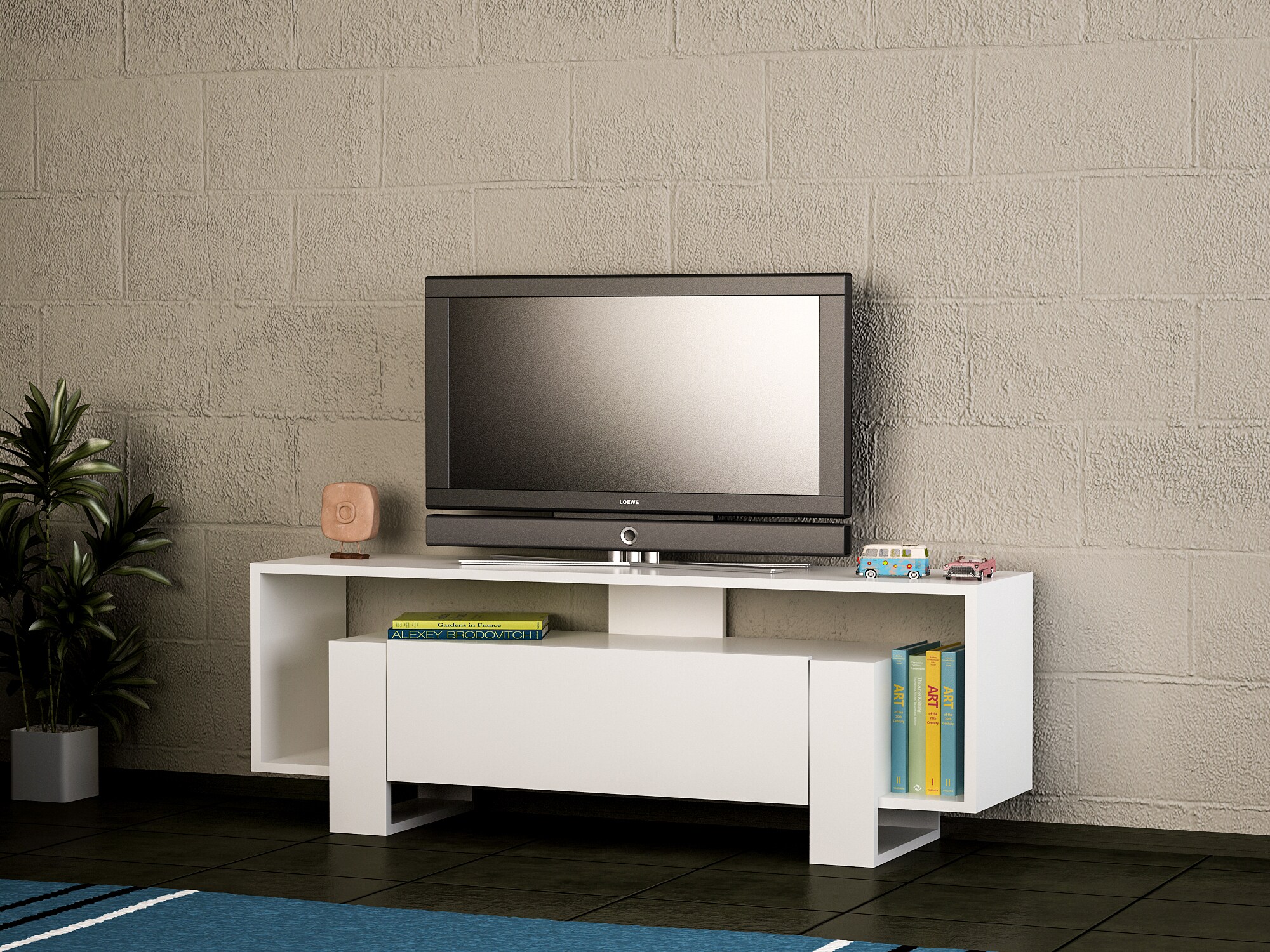 TV Lowboard Mery Weiß