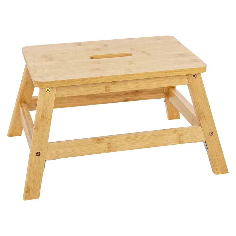 Voetenbankje/krukje - bamboe - 47 x 33 x 25 cm - max 150 kilo