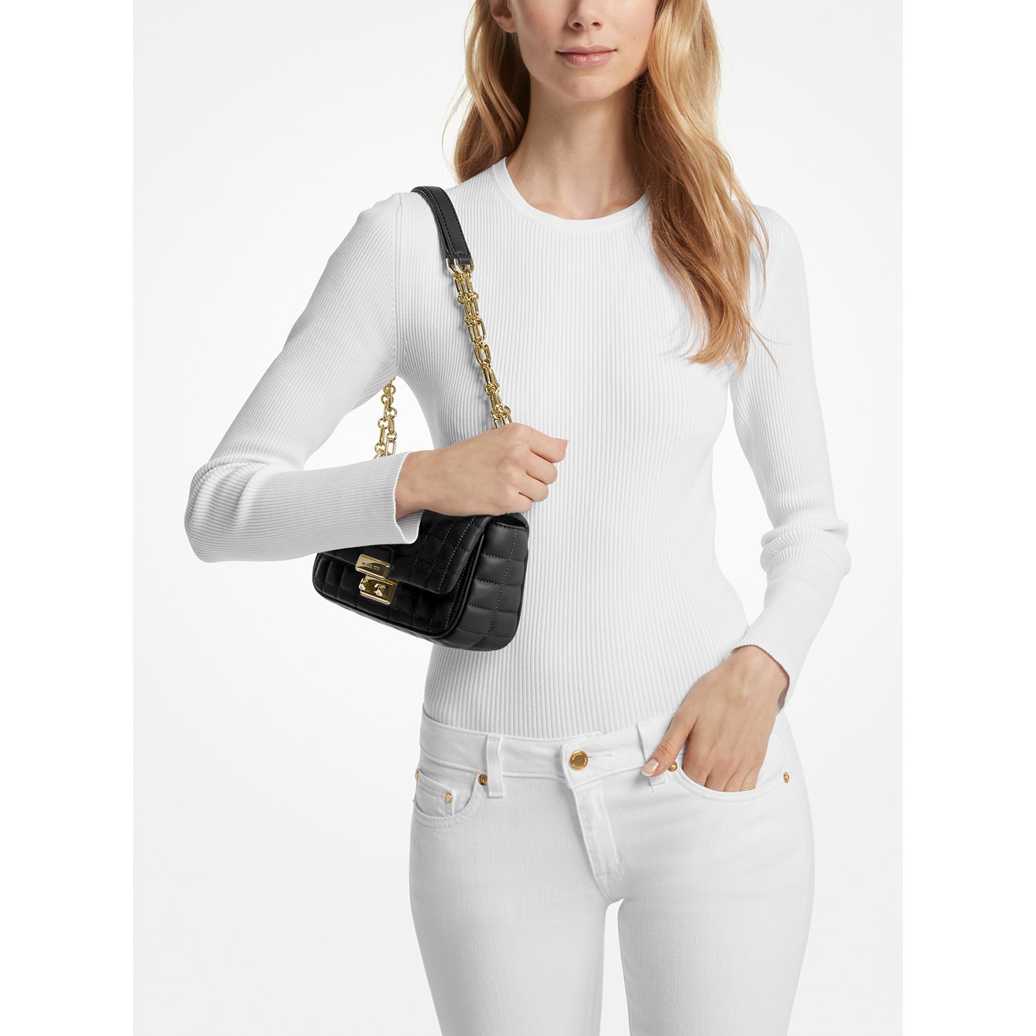 Michael Kors Tribeca SM Conv Chain Shldr black