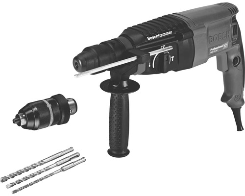 Bosch Professional GBH 2-26 F boorhamer met SDS plus boorkop, inclusief transportkoffer, 13 mm snelwisselboorkop en 3-delige SDS plus-5 boorset (6/8/10 mm)