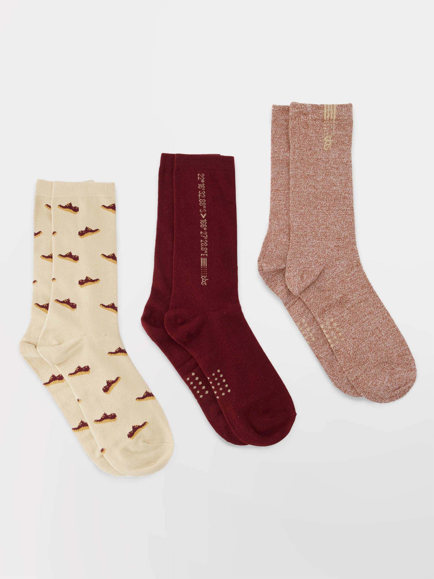 Chaussettes Homme Mi-Mollet Pack de 3 Paires