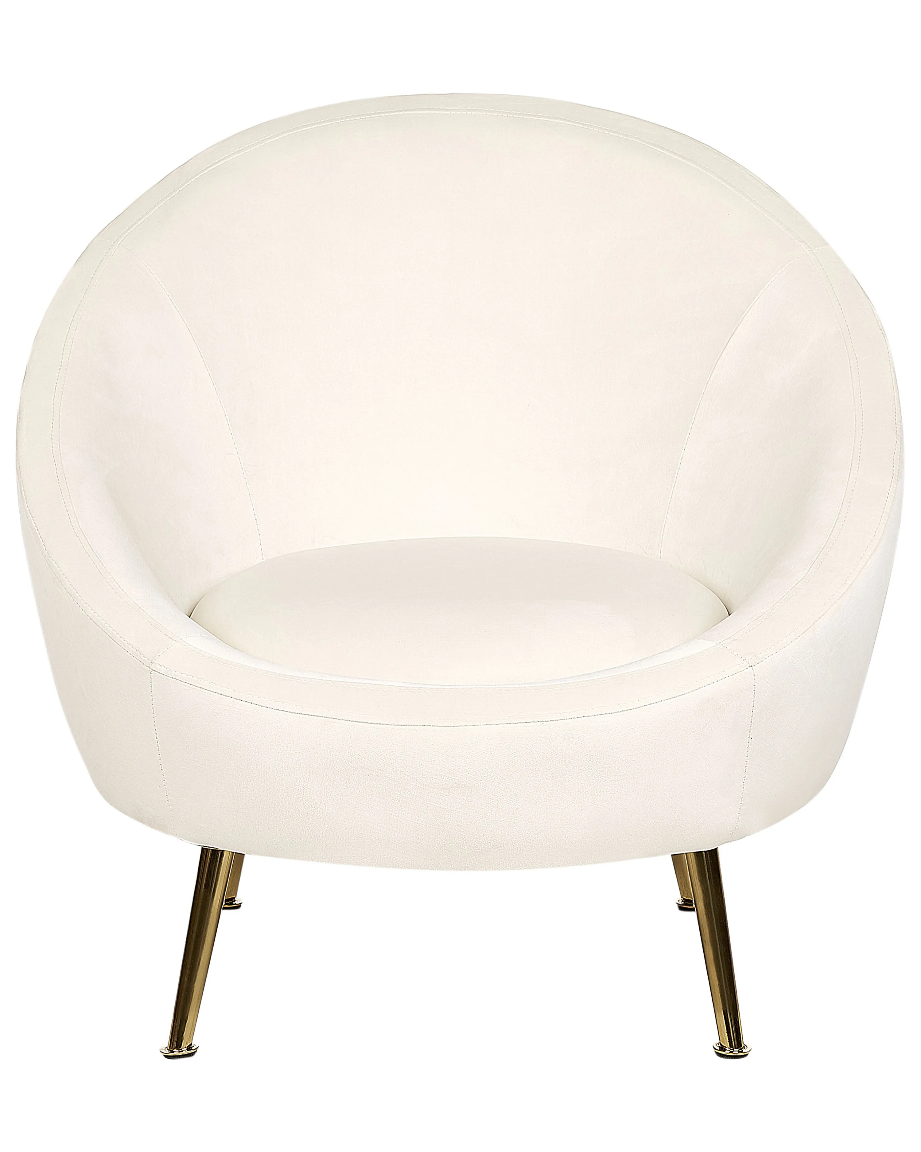 Fauteuil LANGA Fluweel Gebroken wit
