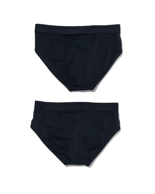 2 slips homme coton real lasting bleu foncé