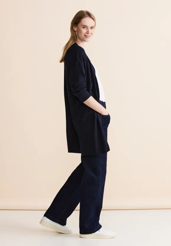 Langer Cardigan - deep blue