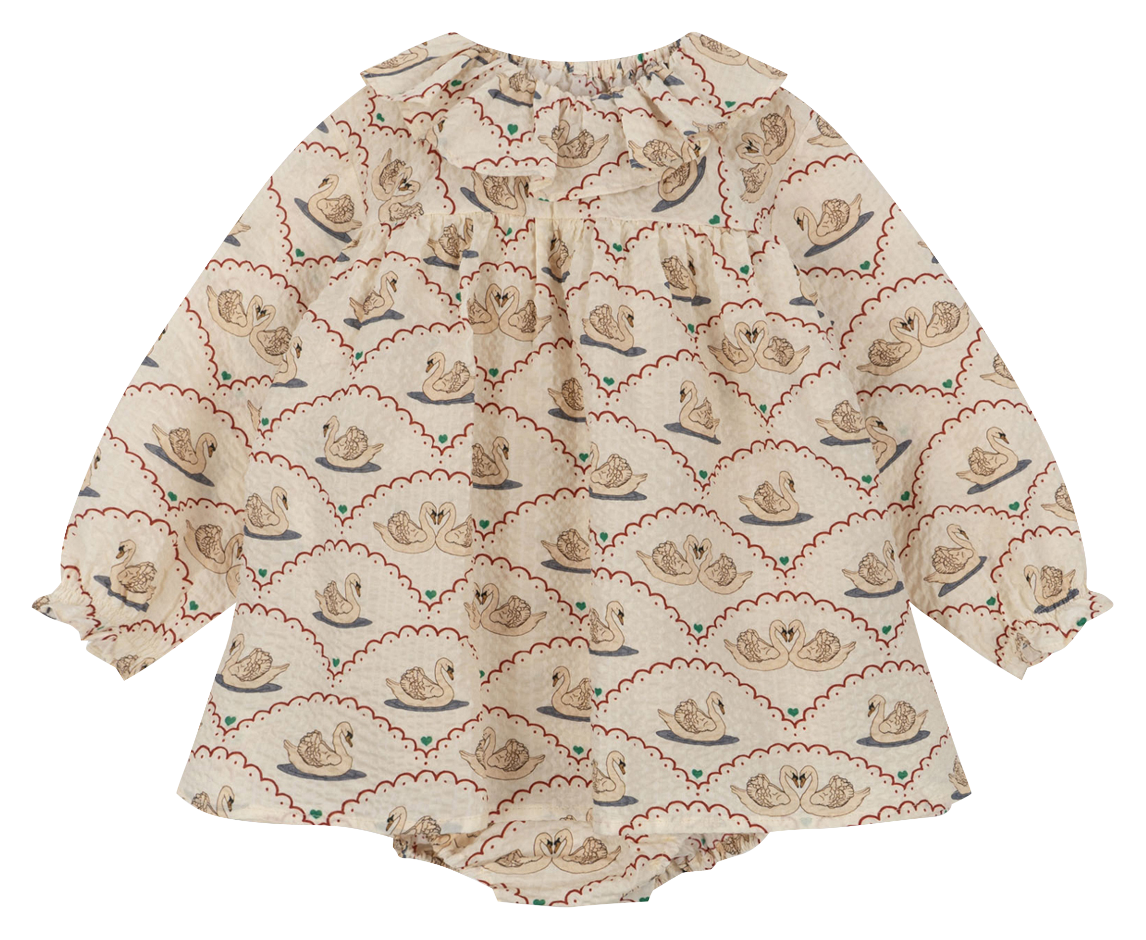NOEL - Barboteuse imprimée en coton bio| Beige