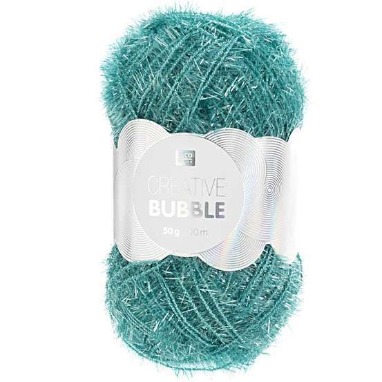 Pelote Creative Bubble turquoise pour éponge 50g - 90 m