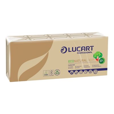 Lucart Professional EcoNatural - 9 étuis de 10 mouchoirs