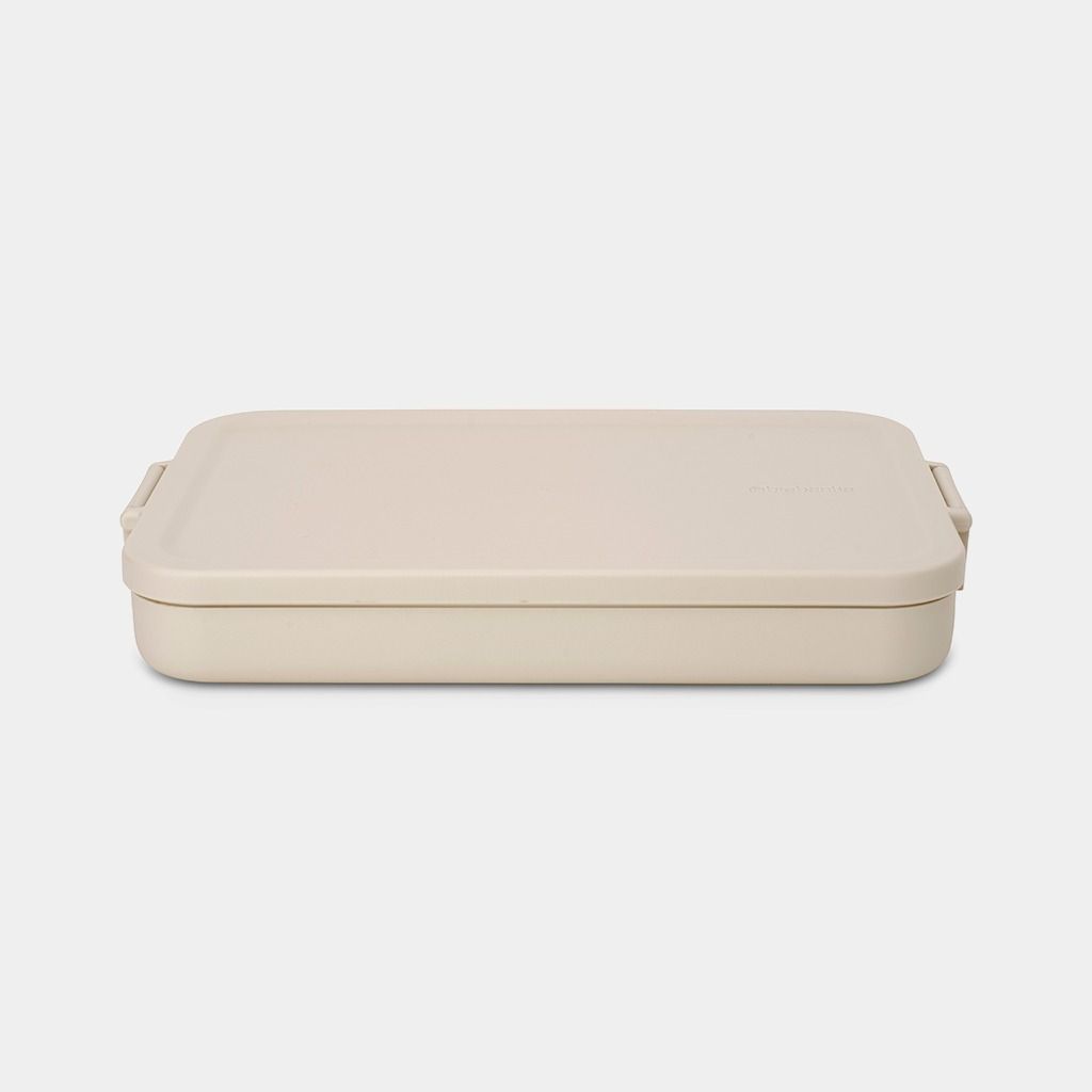Make & Take Lunchbox, plat, kunststof - Soft Beige