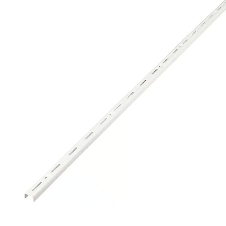 Lot de 4 crémaillères Lony simple perforation 100 cm blanc Form