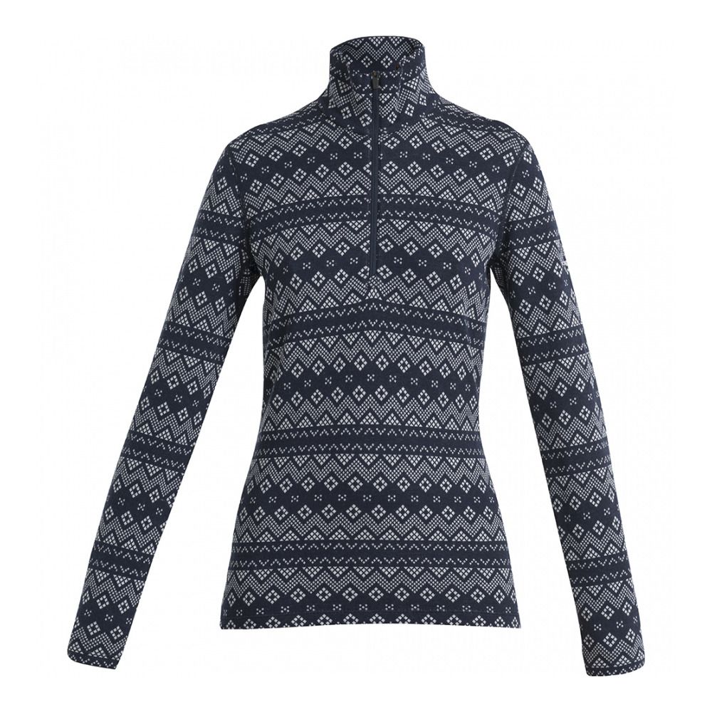 Icebreaker 260 VERTEX FIRST SNOW - Sous-couche Femme midnight navy/snow/j